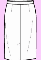 Falda Recta Abertura Delantera